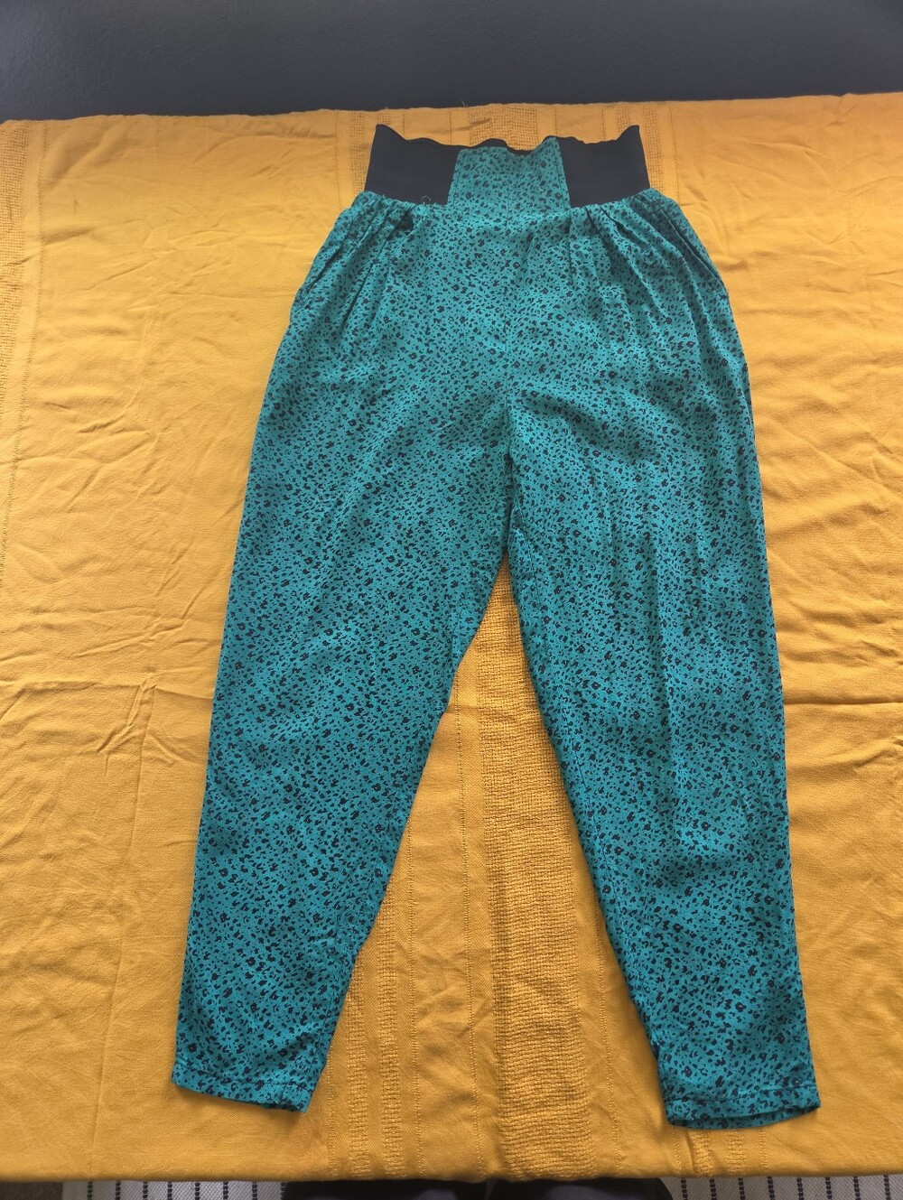 80's Turquoise Harem-style Pants